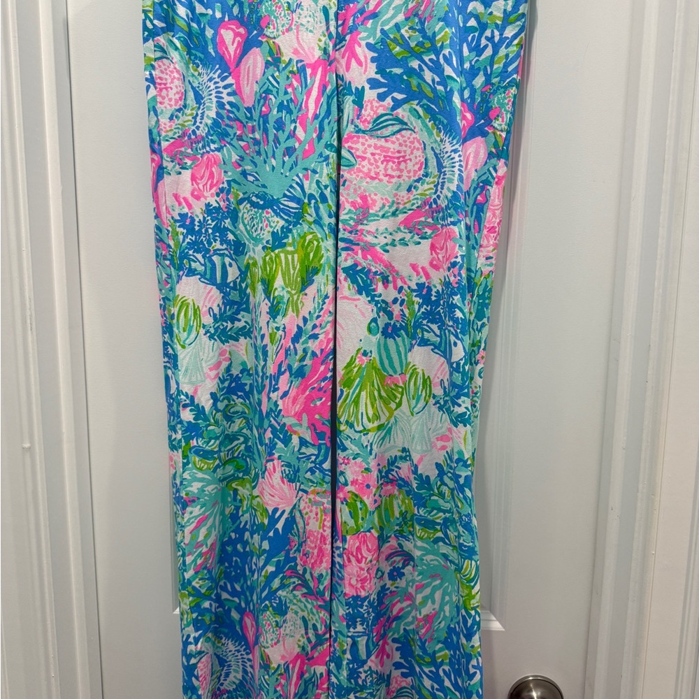 Lilly Pulitzer Georgia May Palazzo Pants Fished My Wish Medium